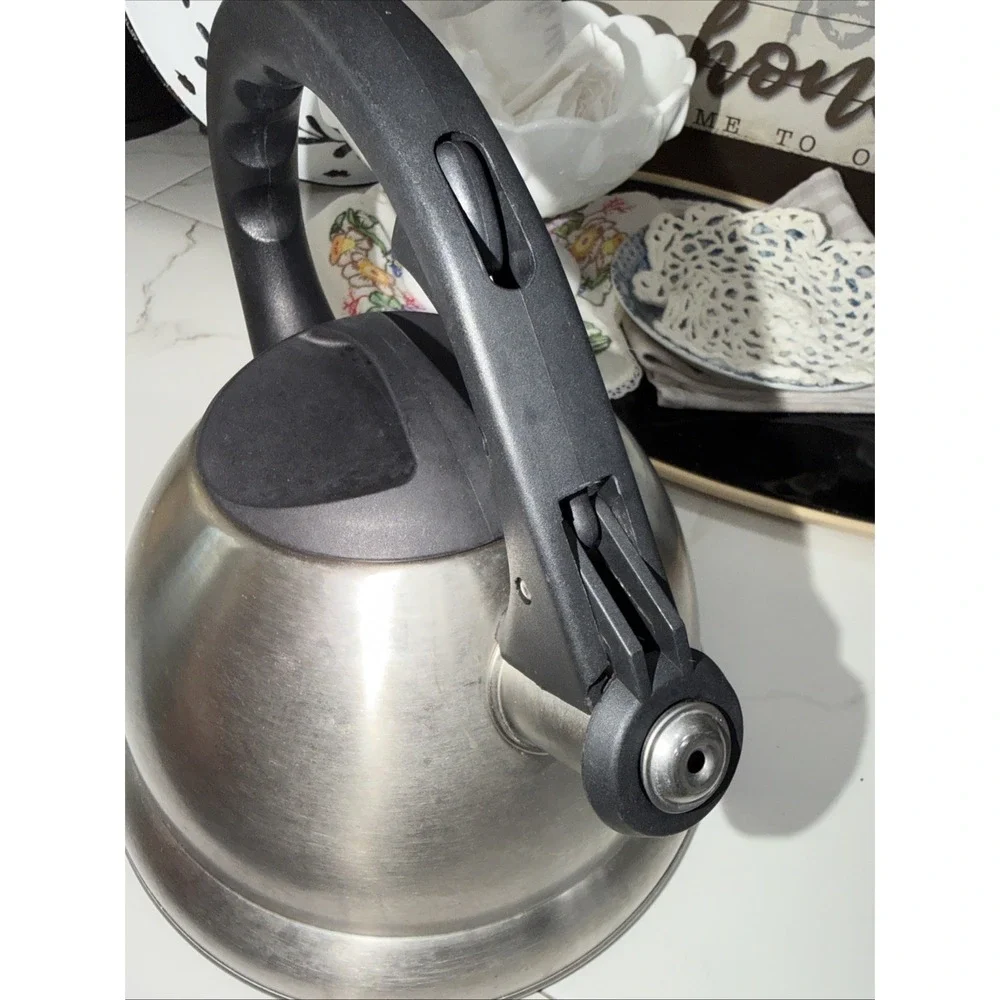 Whistling‎ Tea Kettle Stainless Teapot Induction, Gas, Electric Range Top Kettle